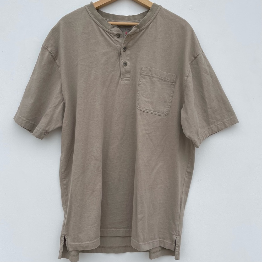 Red Head Khaki Thick Outdoor Work Top with Buttons Men's Large
